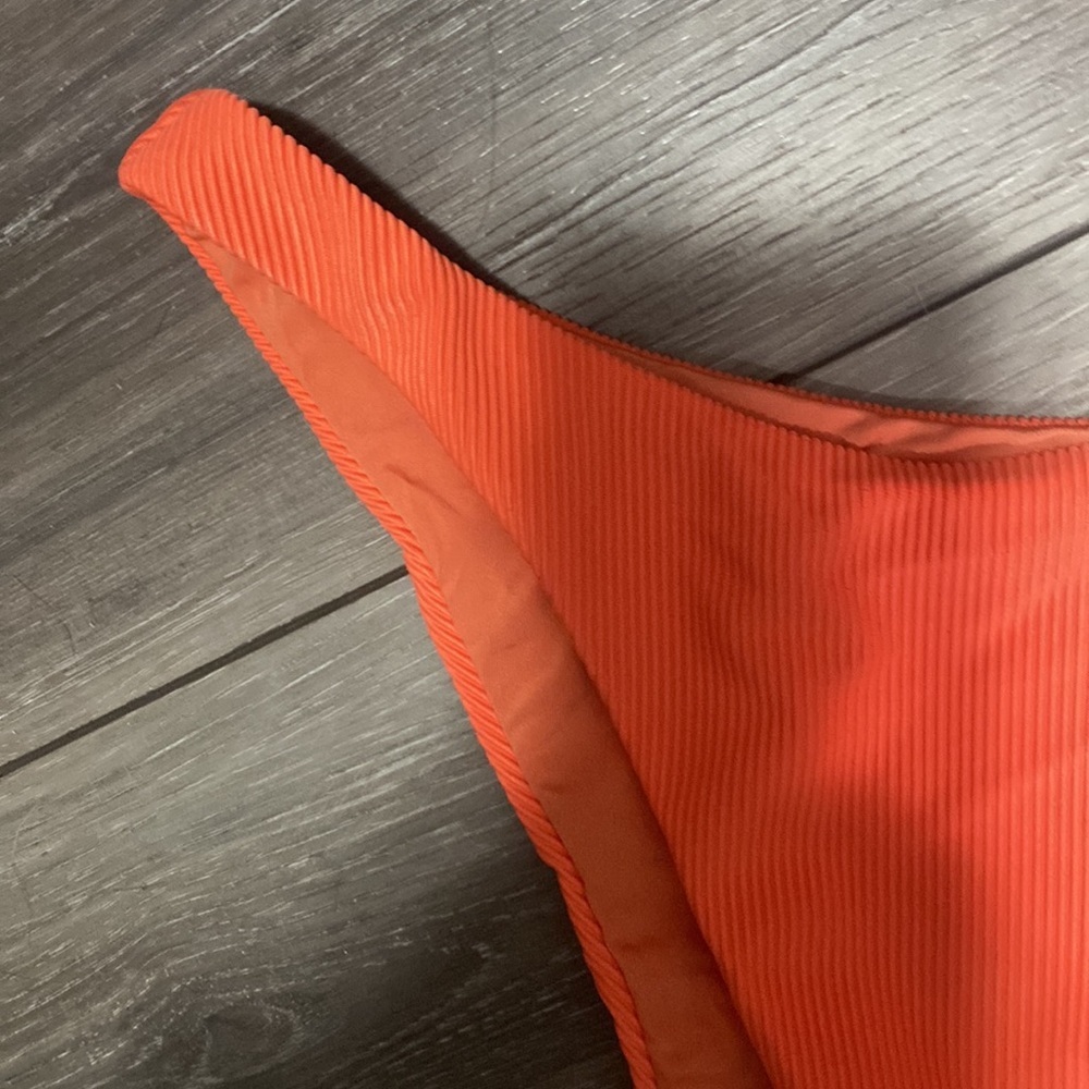 NWOT! Beach Riot Vibrant Orange Ribbed Bikini Bottom - Picture 2 of 4